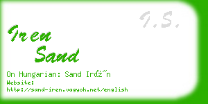 iren sand business card